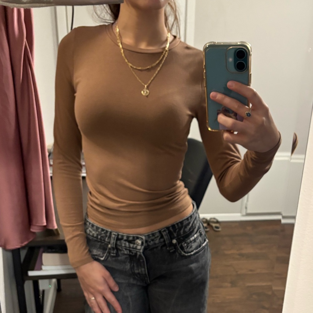 Cotton On Warm Brown Long Sleeve Tee